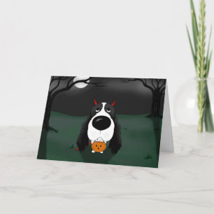 Spaniel för engelsk Springer Halloween Kort