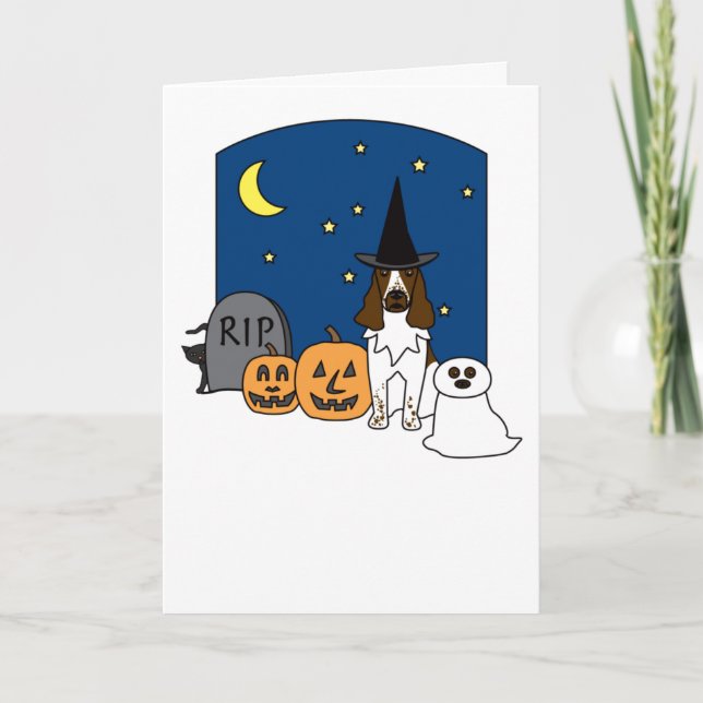 Spaniel för engelsk Springer Halloween Kort (Framsida)