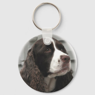 Spaniel för engelsk Springer Keychain Nyckelring