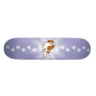Spaniel för kung Charles för tecknad stolt Skateboard Bräda 19,5 Cm