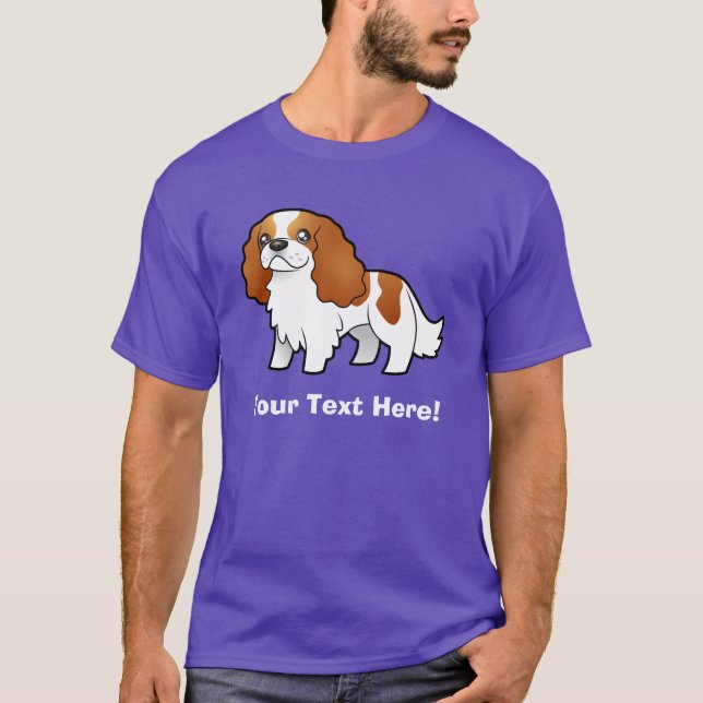 Spaniel för kung Charles för tecknad stolt T-shirt (Framsida)