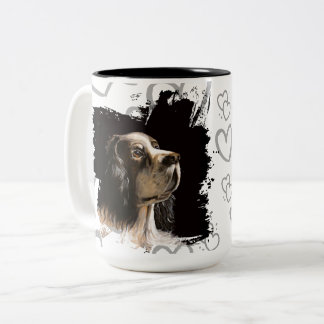 Spaniel hund kärlek mugg