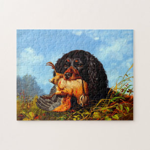 Spaniel och morkulla Arthur Fitzwilliam Tait 1861 Pussel