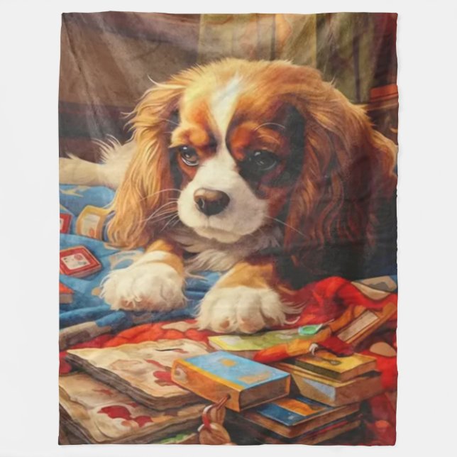 SPANIEL PUPPY FLEECEFILT (Framsidan)