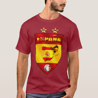 Spanien 1964 2008 fotbollfutbolemblem skyddar tee