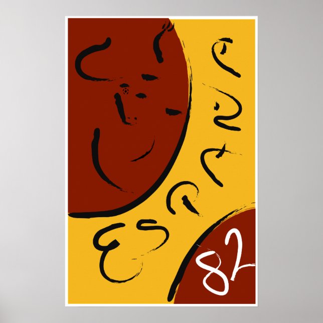 Spanien 1982 Vm Poster (Framsidan)