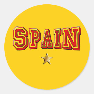 Spanien 1 stjärnalogotyp runt klistermärke