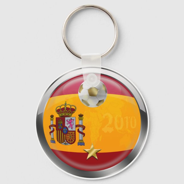 Spanien 2010 World Champions Winners 1 Star Gifts Nyckelring (Framsida)