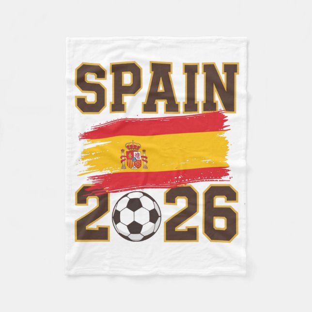 Spanien 2026 Fotbollsdesign Fleecefilt (Framsidan)