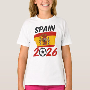 Spanien 2026 Fotbollsfan-design med flaggfärger T Shirt