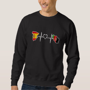 Spanien, Afghanistan, Spaniens Flagga, afghanska ö Lång Ärmad Tröja