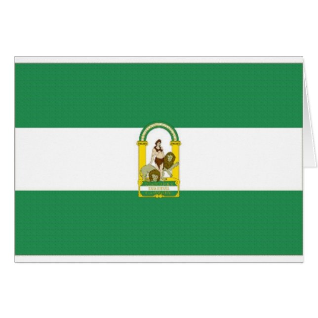 Spanien Andalucia flagga Hälsningskort (Framsidan Horizontal)