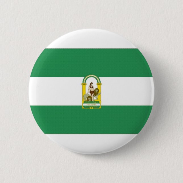 Spanien Andalucia flagga Knapp (Framsida)