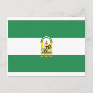 Spanien Andalusien Flagga Vykort