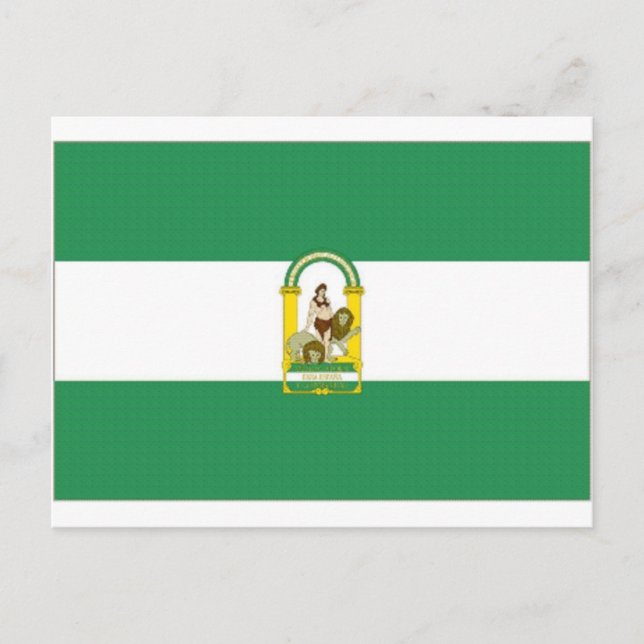 Spanien Andalusien Flagga Vykort (Framsida)