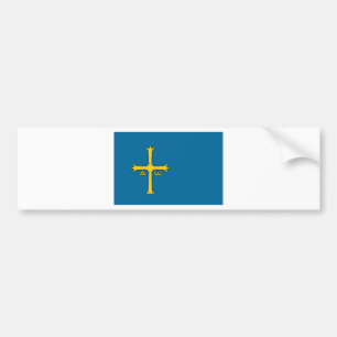 Spanien Asturias flagga Bildekal