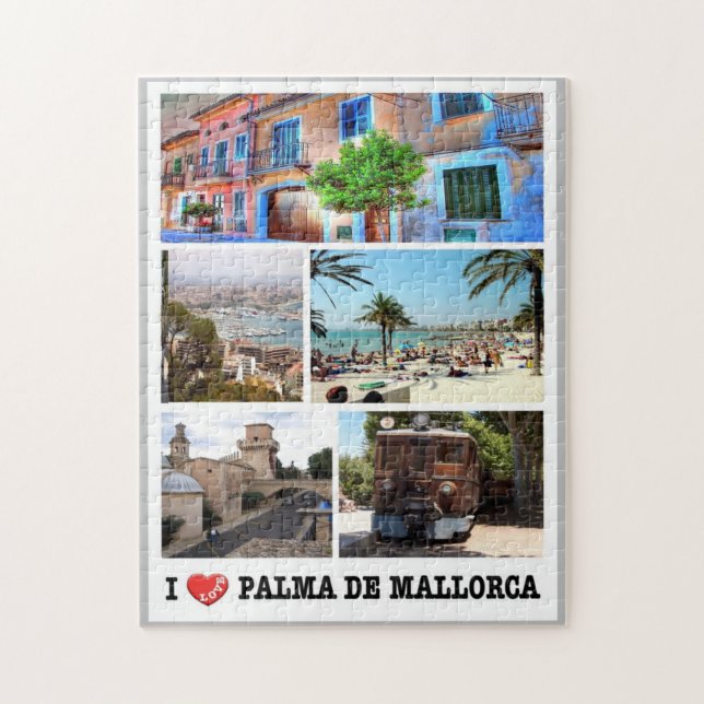 Spanien - Balearerna - Mallorca - I Kärlek - Pussel (Vertikal)