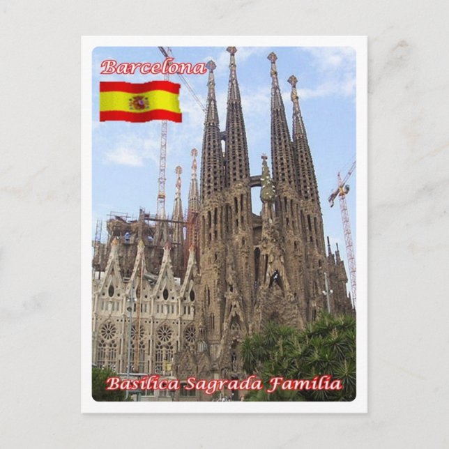Spanien - Barcelona - Basilica Sagrada Familia - Vykort (Framsida)