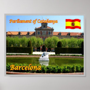 Spanien - Barcelona - Catalunya-parlamentet - Poster
