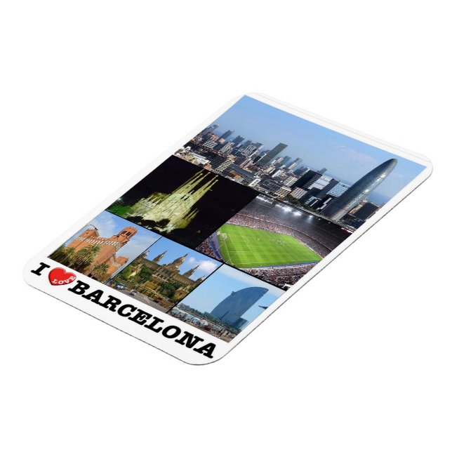 Spanien - Barcelona - I Kärlek - Magnet (Vänstra Sidan)