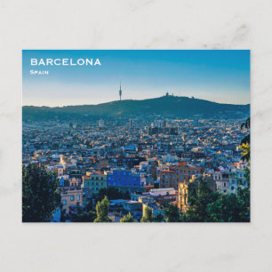 Spanien Barcelona Vintage Resa Turism Lägg Postkor Vykort