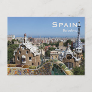 Spanien Barcelona vintage resorturism tillfogar Vykort