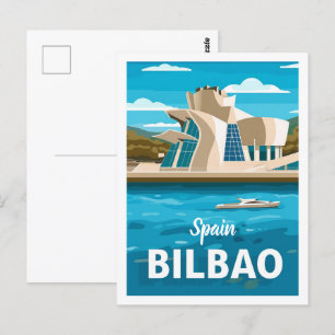 Spanien Bilbao Vintage Berömd Travel Ställe Vykort