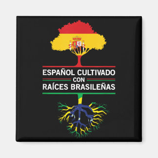 Spanien Brasilien Flaggor Kulturpresent Expatfans Magnet
