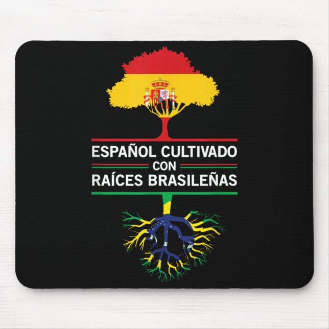 Spanien Brasilien Flaggor Kulturpresent Expatfans Musmatta (Framsidan)
