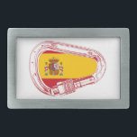 Spanien Carabiner Flagga<br><div class="desc">Spanien är hem för några av de bästa klättringarna i världen. Sten, bouldering och till och med bergsbebyggelse, Spanien är en klättermecka!</div>