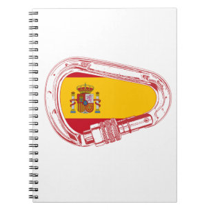 Spanien Carabiner Flagga Anteckningsbok Med Spiral