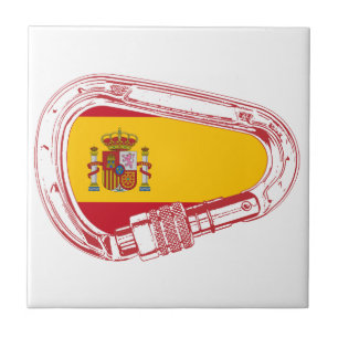 Spanien Carabiner Flagga Kakelplatta