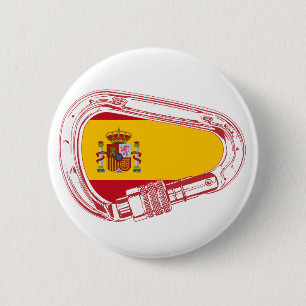 Spanien Carabiner Flagga Knapp