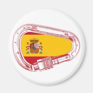 Spanien Carabiner Flagga Magnet