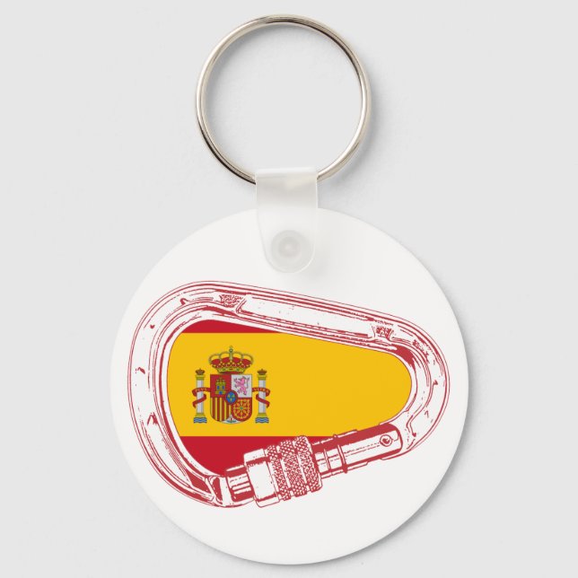 Spanien Carabiner Flagga Nyckelring (Framsida)