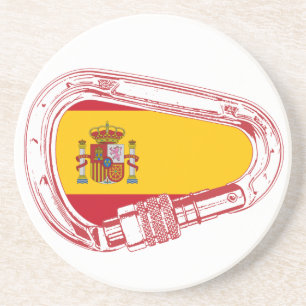 Spanien Carabiner Flagga Underlägg Sandsten