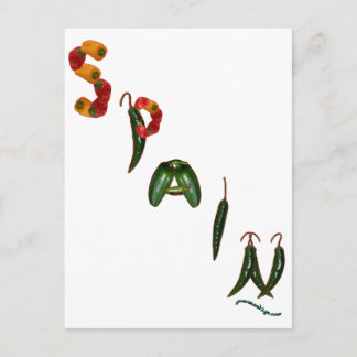 Spanien Chili Peppers Vykort