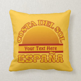SPANIEN Costa Del Solenoid anpassningsbardekorativ Kudde