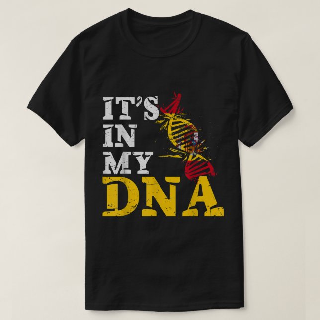 Spanien dess i min DNA-spanska flagga España T Shirt (Design framsida)