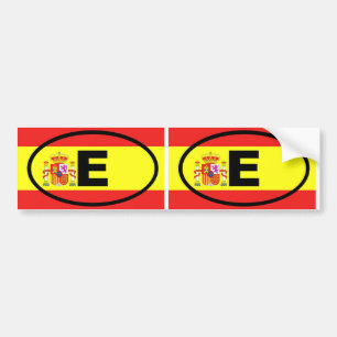 Spanien-E - europeisk oval Bildekal