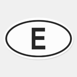 Spanien ’E’ Ovalt Klistermärke