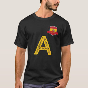 Spanien Espa a Human Flagga Brev A Spain Espa a t Shirt