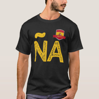 Spanien Espa a Human Flagga Brev N och Spanien Esp T Shirt