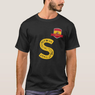 Spanien Espa a Human Flagga Brev S Spain Espa a t Shirt