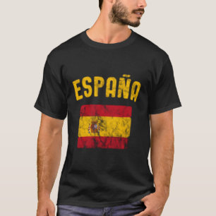 Spanien Espana Flagga Distress T Shirt