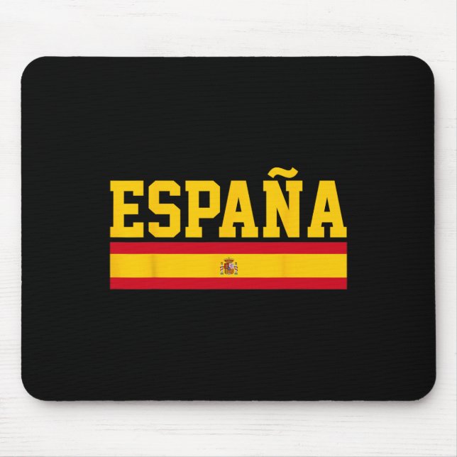 Spanien Espana Flagga Fotboll Sport Fanpresent Pre Musmatta (Framsidan)
