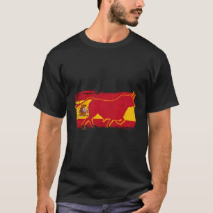 Spanien Espana Spain Bull Flagga Pride Sport Fläkt T Shirt