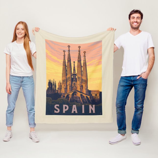 Spanien | Familia Sagrada Fleecefilt (På plats)