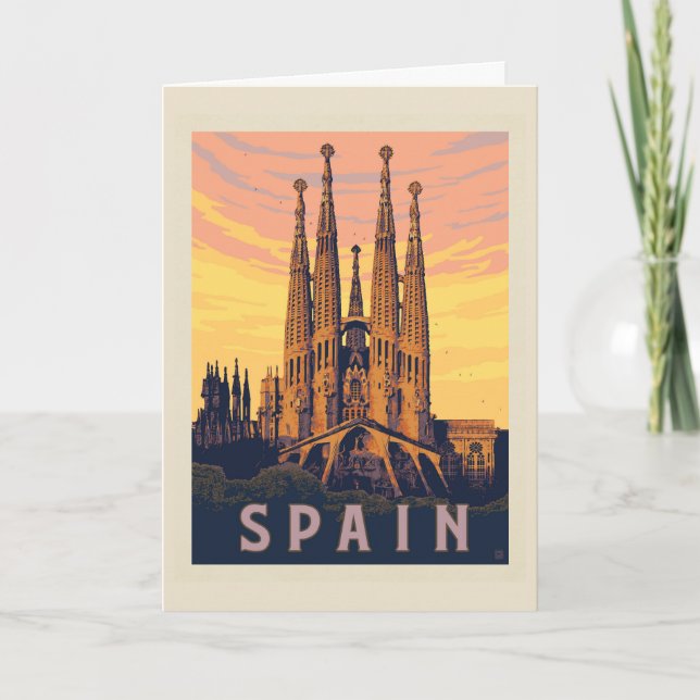 Spanien | Familia Sagrada Kort (Framsida)