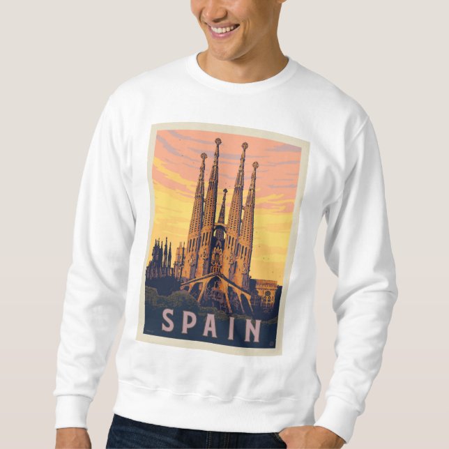 Spanien | Familia Sagrada Lång Ärmad Tröja (Framsida)